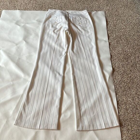 BCX woman’s white trousers with black pinstripes down the pants. - Picture 3 of 14